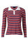 Natalia Ls Polo Blouse | Navy Red White Stripe | Bluse fra Liberté