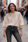 Veda Embroidered Short-Sleeve Shirt | Cream