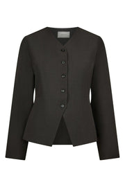 Toots Structure Blouse | Dark Grey | Bluse fra Neo Noir