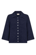 Grslulu Cardigan 207378 | Navy Blazer Melange | Cardigan fra Freequent