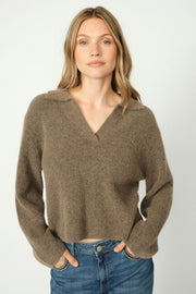Thora Aidy Polo Knit | Falcon | Strik fra Mos Mosh