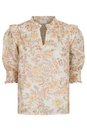 Davina Rose Field Blouse | Dusty Yellow | Bluse fra Neo Noir