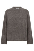Roger O-Neck Knit 32196 | Walnuss | Strickmode von Co'couture