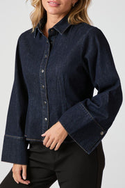 Rosa Denim Shirt | Dark Blue | Skjorte fra Neo Noir