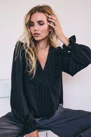 Lulu Smock Blouse 35712 | Black | Bluse fra Co'couture