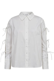 Poppy Tie Sleeve Shirt 35752 | White | Bluse fra Co'couture