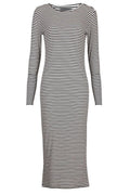 Natalia Ls Dress | Black Creme Small Stripe