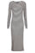 Natalia Ls Dress | Black Creme Small Stripe