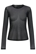 Mesh Ls Sparkle T-Shirt | Schwarz Silber Punkt | Liberty – nedsat