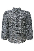 Flora Blouse | Black White Flower | Bluse fra Liberté