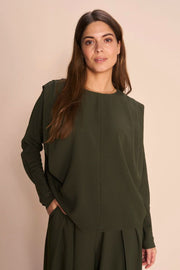Calla Moss Blouse | Forest Night | Bluse fra Mos Mosh