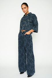 Dara Floret Jeans Regular | Blue | Jeans fra Mos Mosh