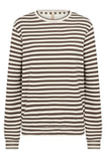 Tini Stripe Sweat | Braun | Bluse von Statebird – nedsat