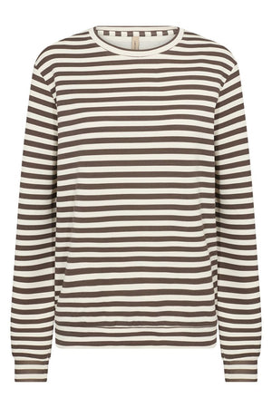 Tini Stripe Sweat | Braun | Bluse von Statebird