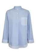 Bronwyn Stripe Shirt | Brunnera Blue | Skjorte fra Mos Mosh – nedsat