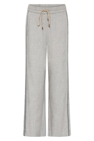 Bali long wide leg | Steel | Bukser fra Gustav
