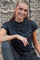 Alma Top | Dunkelgrau Schwarz Streifen | Bluse von Liberté