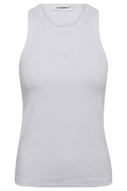 Sahara Embroidery Tank Top 33151 | White | T-Shirt fra Co'couture