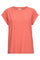 Blond Tee Flower 126782 | Georgia Peach | T-shirt fra Freequent