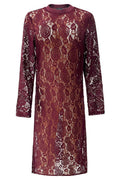 Lacy Ls Long Dress | Bordeaux Lace | Kjole fra Liberté