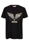 Teja O-SS Deco Tee | Black | T-shirt fra Mos Mosh
