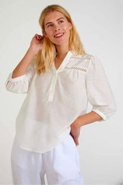 Driva Blouse | Off-white | Bluse fra Freequent