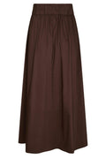 Yara Poplin Skirt | Chocolate Brown | Nederdel fra Neo Noir