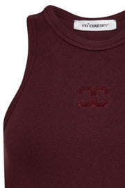 Sahara Embroidery Tank Top 33151 | Winered | T-Shirt fra Co'couture