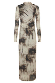 Onessa Faded Mesh Dress | Dusty Brown | Kjole fra Neo Noir