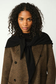 Enata Cashmere Knit Scarf | Black | Tørklæde fra Mos Mosh