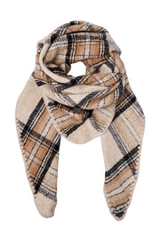 Leoni Chequered Scarf | Creme | Tørklæder fra Black Colour
