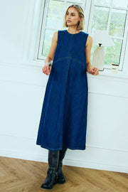 Lisea Dress 206660 | Medium Blue Denim | Kjole fra Freequent