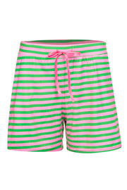Alma Shorts | Green Pink Stripe | Shorts fra Liberté
