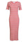 Natalia Ss Dress | Creme Orange Blue Stripe | Kjole fra Liberté
