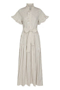 Nellie Wide Stripe Dress | Ivory | Kjole fra Neo Noir – nedsat