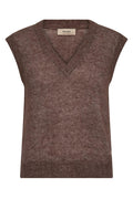 Mape V-Neck Knit Vest | Coffee Quartz | Strik fra Mos Mosh