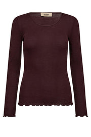 Elaine O-LS Seamless Tee | Fudge | T-Shirt von Mos Mosh