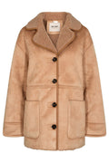 Fiona Faux Shearling Jacket | Light Cognac | Jakke fra Mos Mosh – nedsat