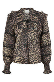 Aurika Leo Voile Blouse 163680 | Leopard | Bluse fra Neo Noir