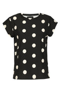 Alma U Tshirt | Black Big Dot | Tshirt fra Liberté