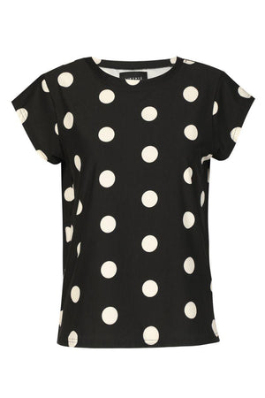 Alma U Tshirt | Black Big Dot | Tshirt fra Liberté