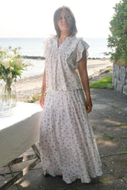 Jayla Small Blossom Top | Creme | Bluse fra Neo Noir