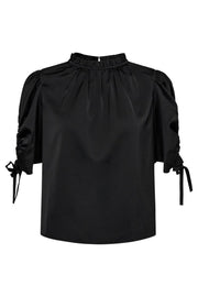 Adna Puff SS Blouse 35690 | Black | Top fra Co'couture