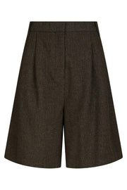 Nika Mini Check Shorts | Brown Melange | Shorts fra Neo Noir