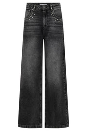 Vicky Stud Wide Jeans 31638 | Black | Bukser fra Co'couture