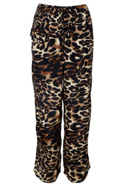 Luna Straight Pant | Leopard | Bukser fra Black Colour