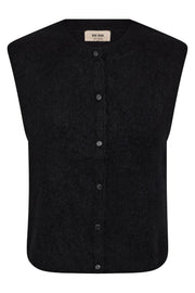 Almine Thora Knit Vest | Black | Vest fra Mos Mosh