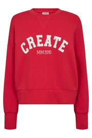 Celli O-LS Sweatshirt   | Chinese Red | Sweats fra Mos Mosh