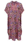 Luna S/S Kaftan Tunika | Royal Berry | Kleid von Black Colour