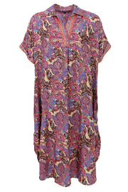 Luna S/S Kaftan Tunic | Royal Berry | Kjole fra Black Colour